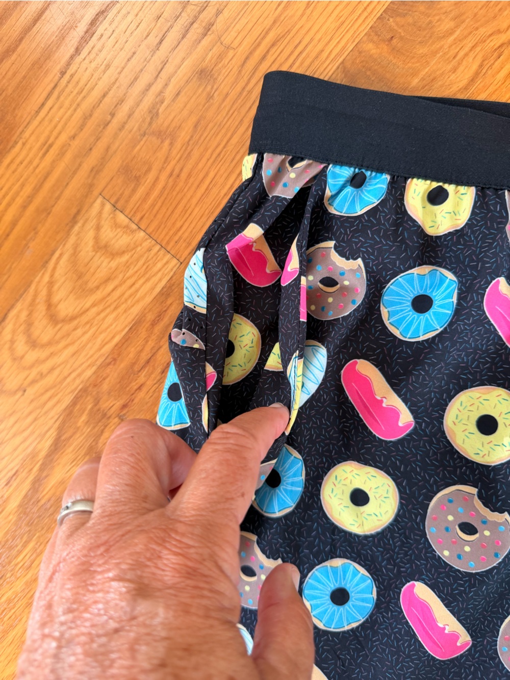 Sprints Mens Avigate 5" Fusion Short Donuts Black & Multicolor High Waist Size L - Picture 5 of 13